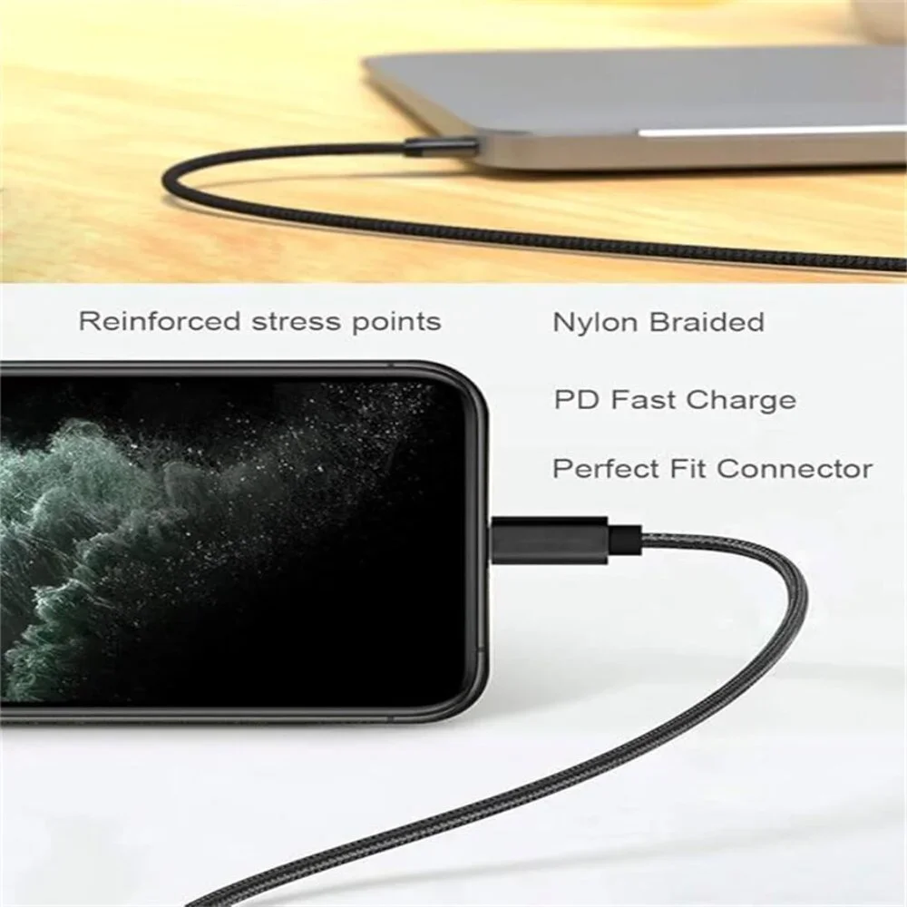 4 Pack Fast Charger Cable Type 6ft USB C PD Cord to For iPhone 14 13 12 11